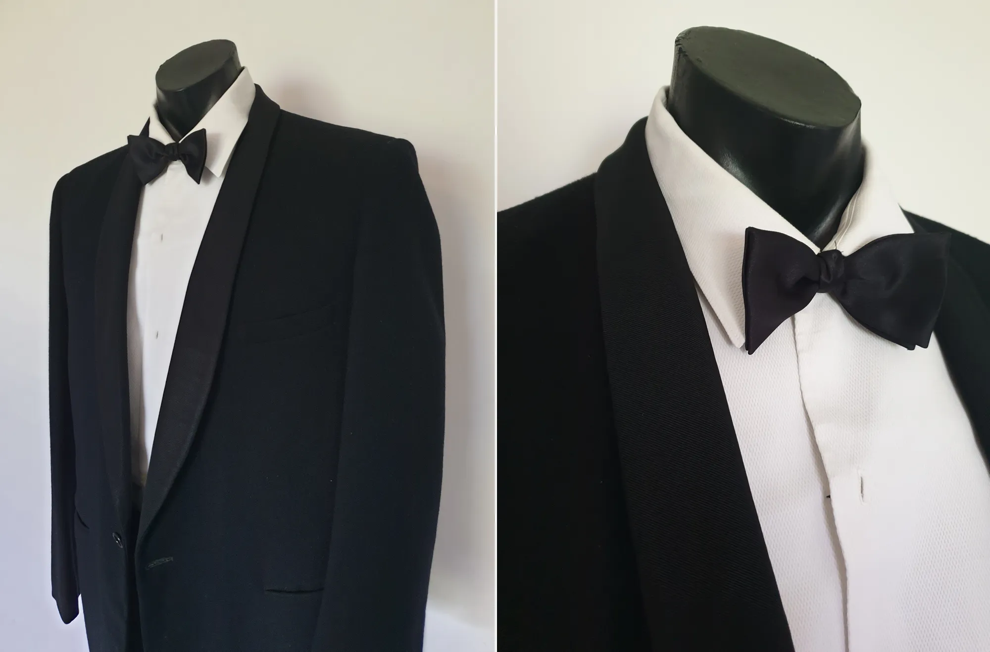 1960s Shawl Lapel Wool Tuxedo, Formal Suit - L