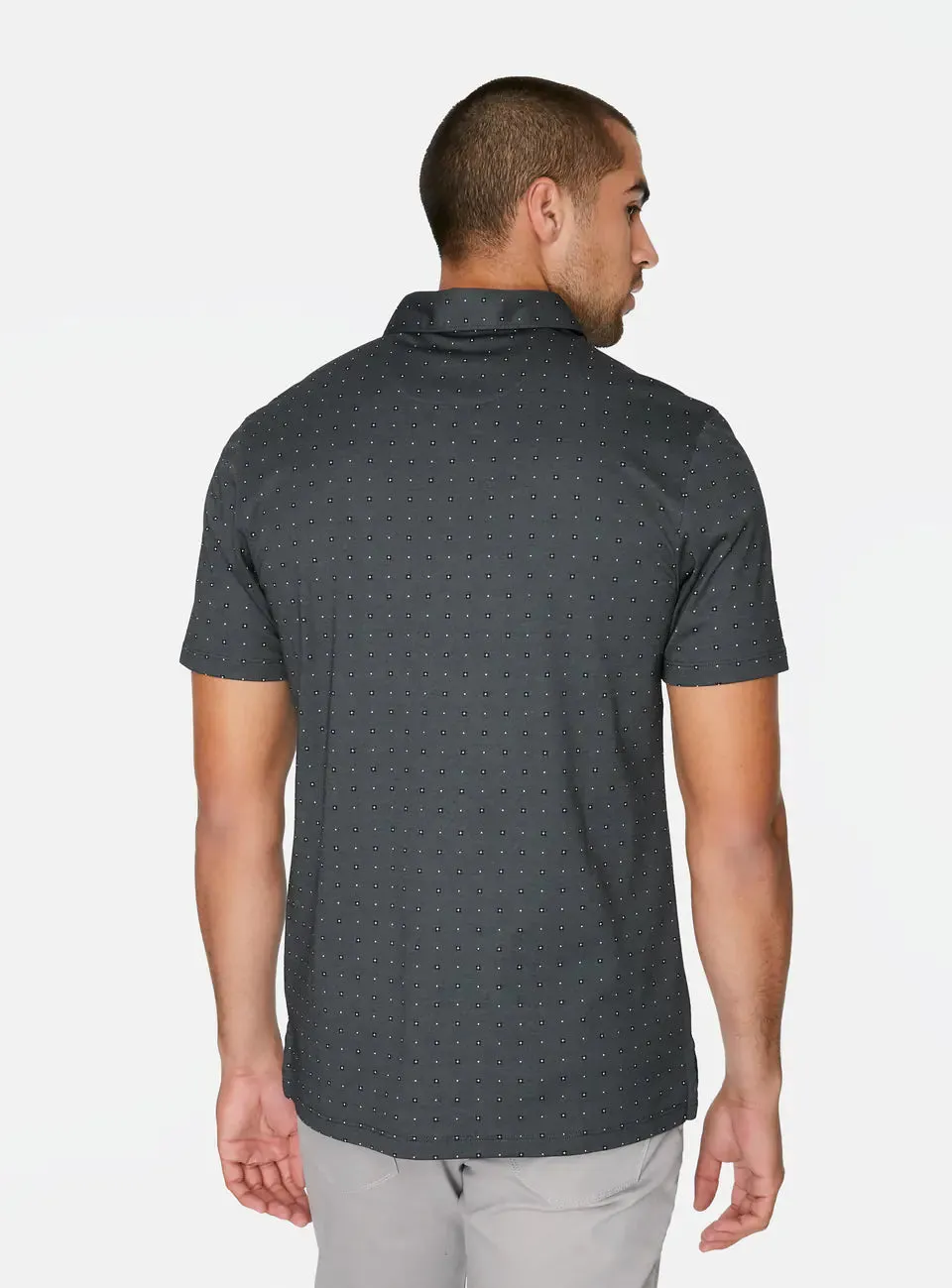7 Diamonds Pace Polo In Charcoal