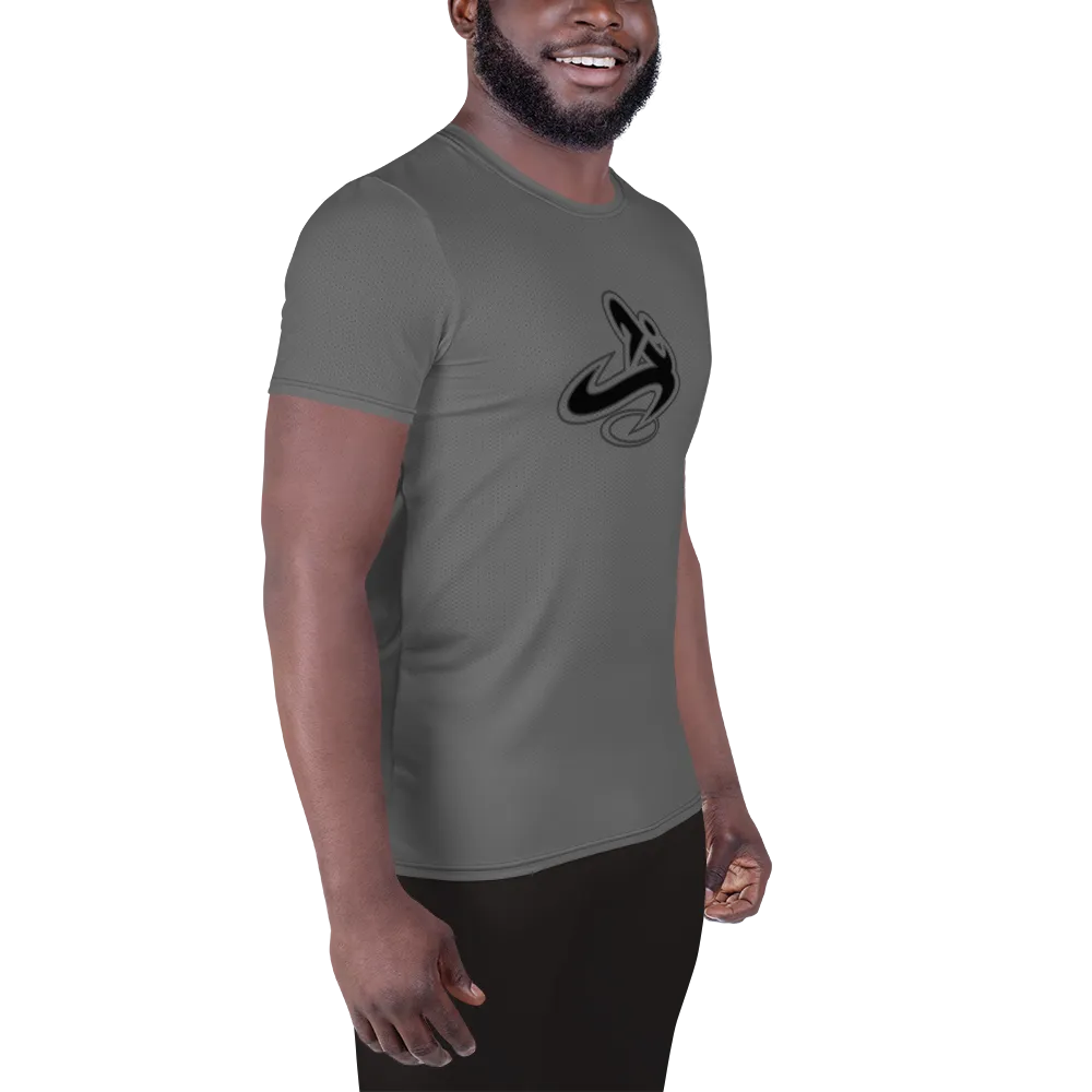 Athletic Apparatus Grey Black logo Men's Athletic T-shirt
