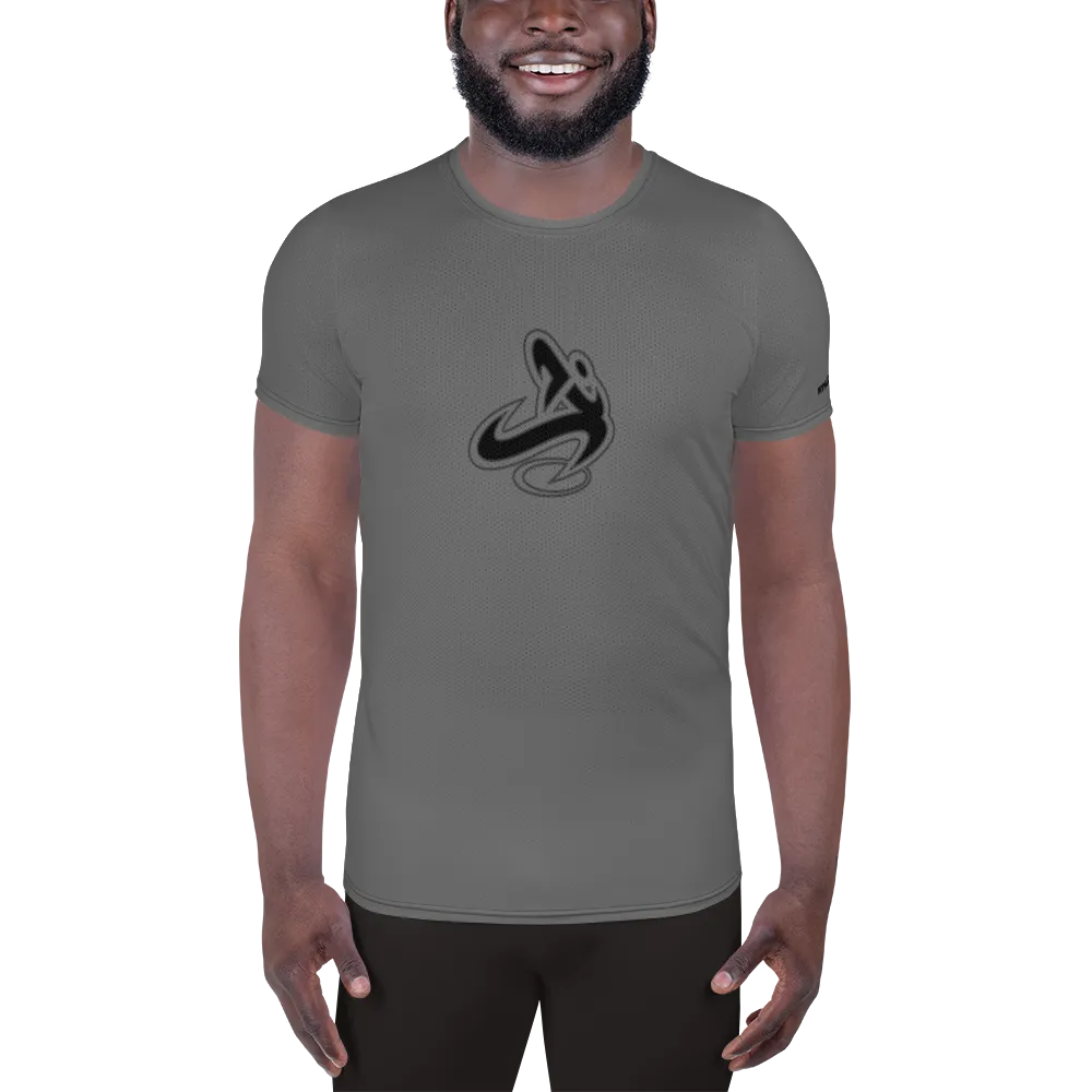 Athletic Apparatus Grey Black logo Men's Athletic T-shirt