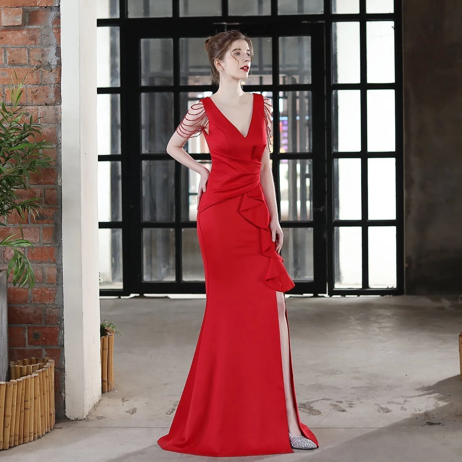 Ava Cowl Stylish Neck Formal Dress