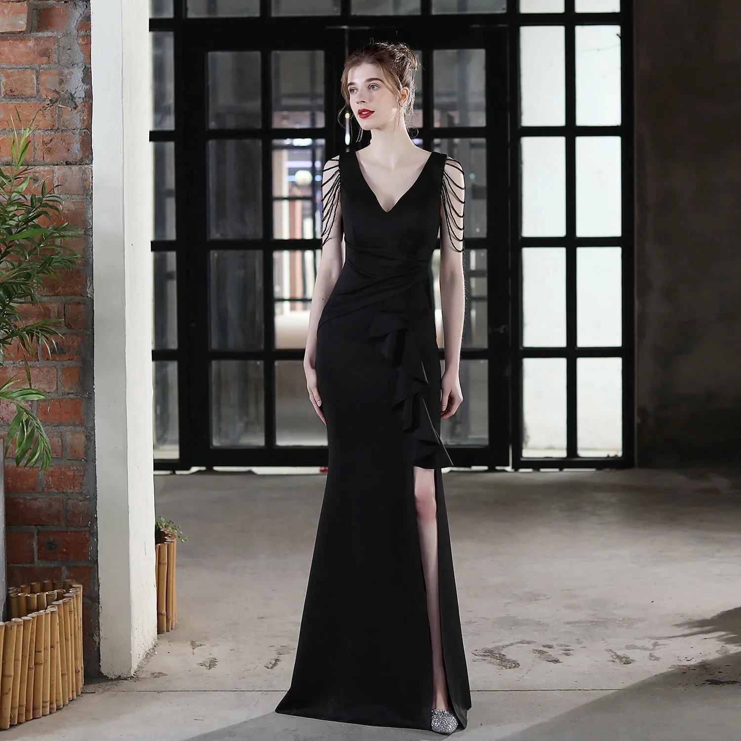 Ava Cowl Stylish Neck Formal Dress