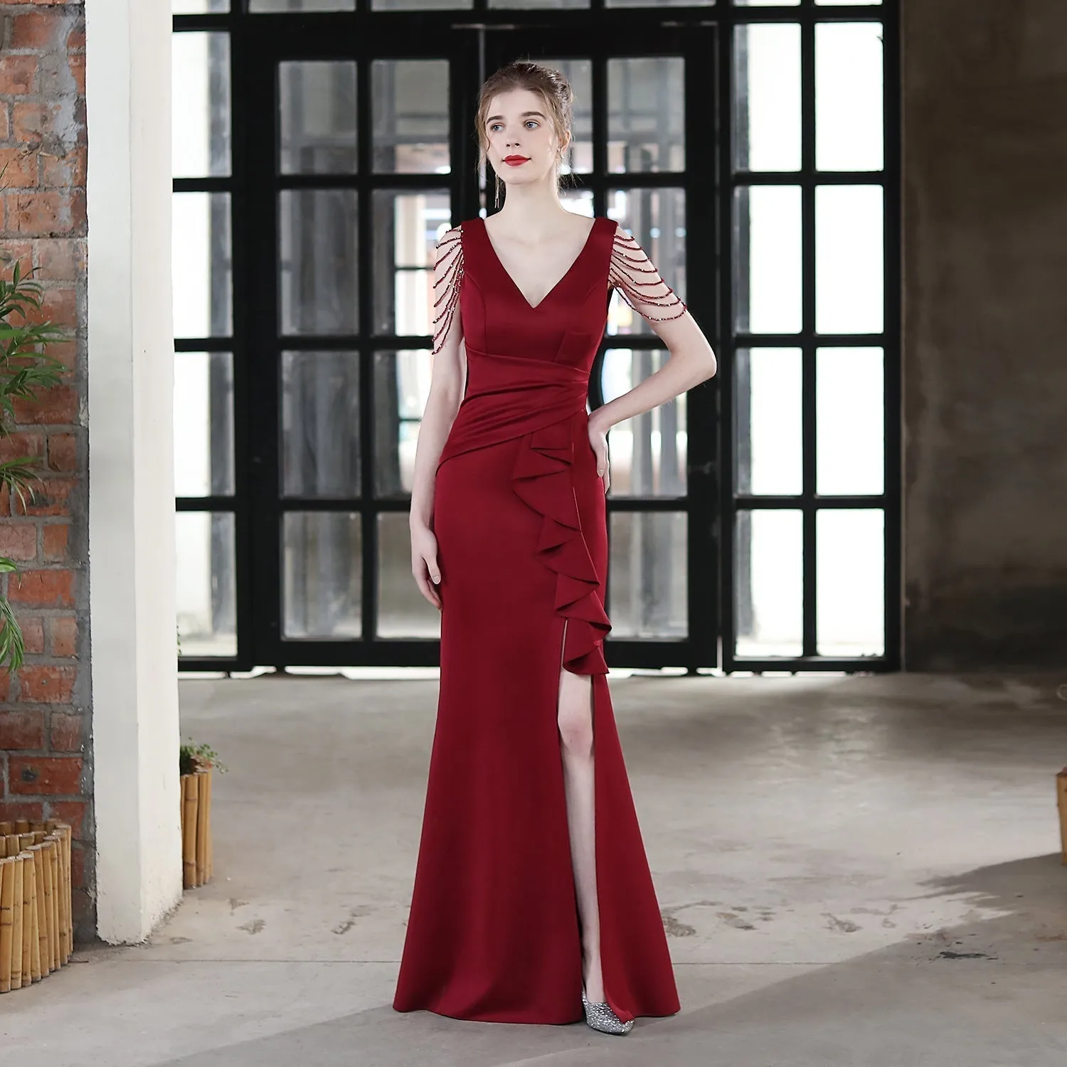 Ava Cowl Stylish Neck Formal Dress