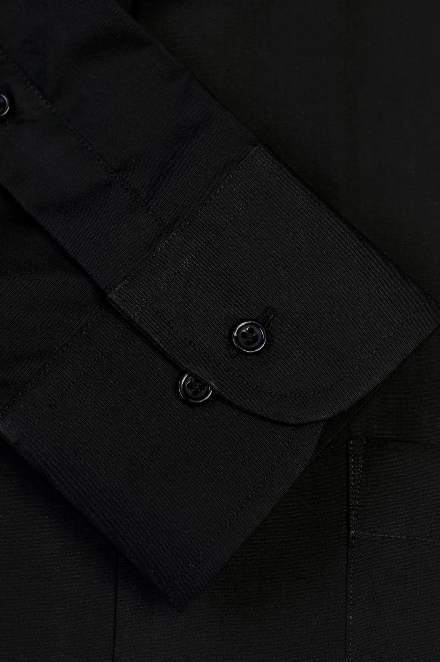 Black Plain Formal Man Shirt