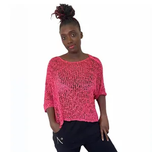 Breezy Raspberry Bohemian Popcorn Cover Up