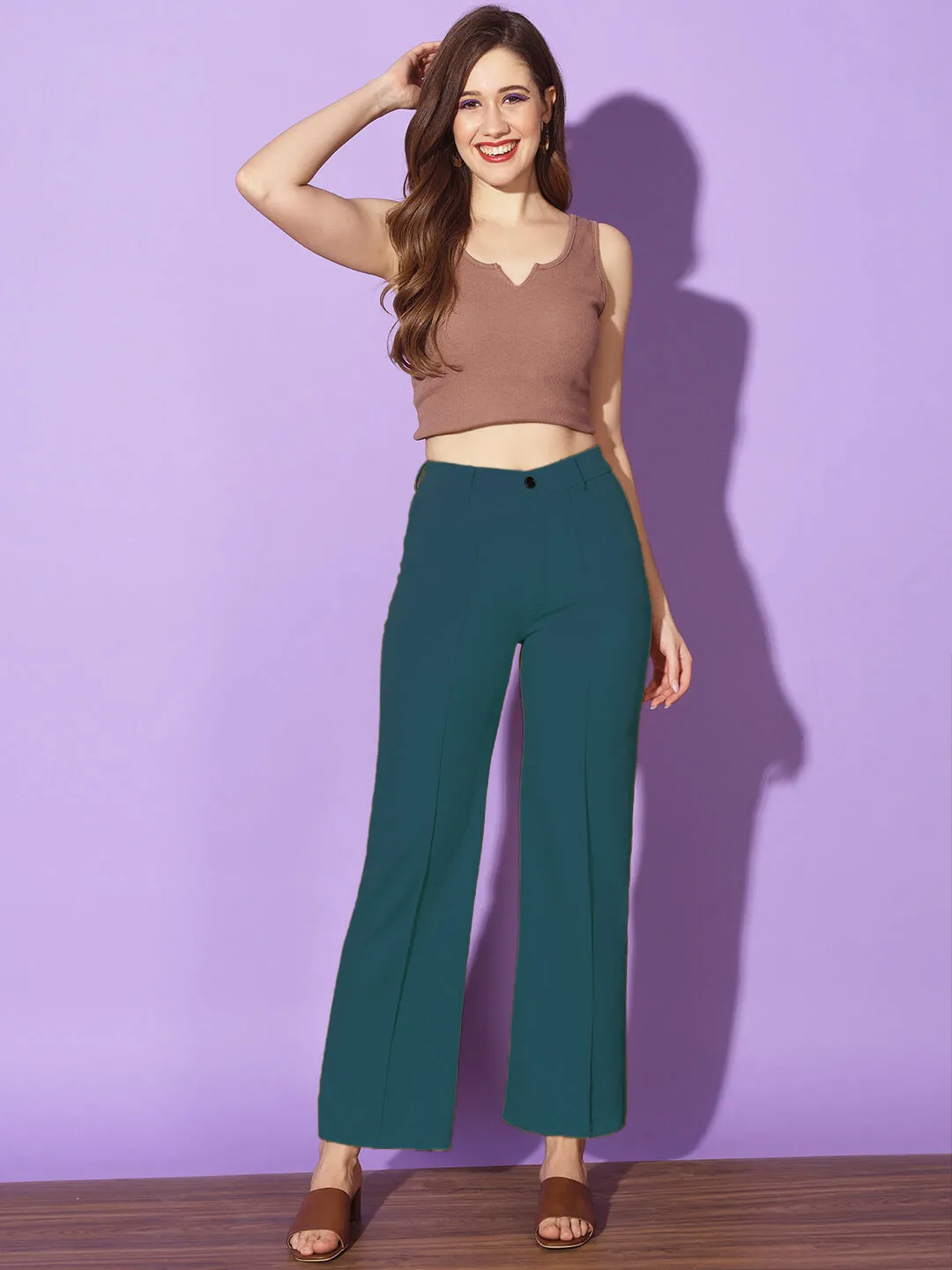 Carrera Full Length Women Formal Trousers and Pants-3362