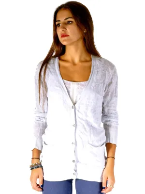 Crinkled Linen Cardi