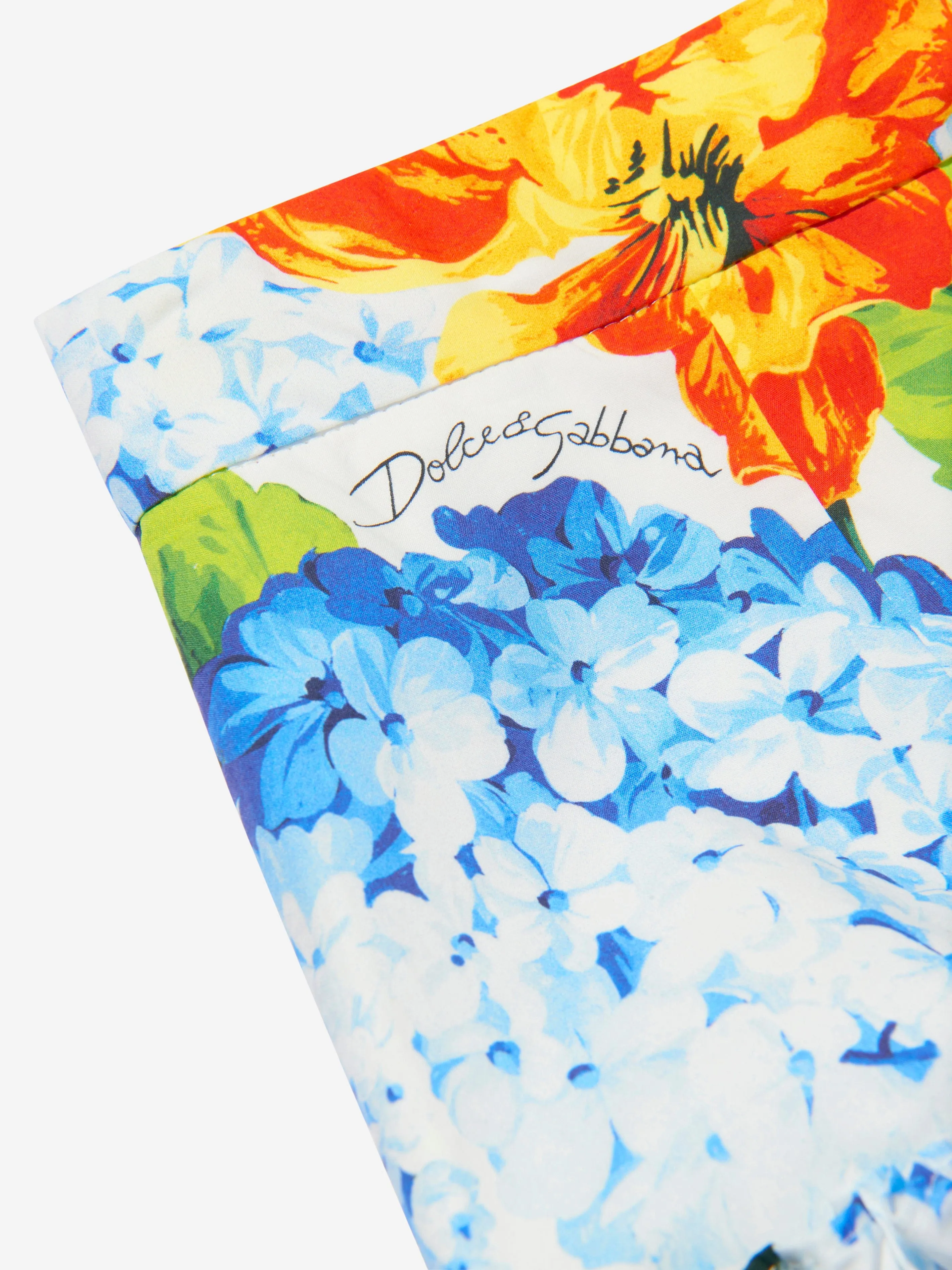 Dolce & Gabbana Girls Cotton Hydrangea Print Skirt