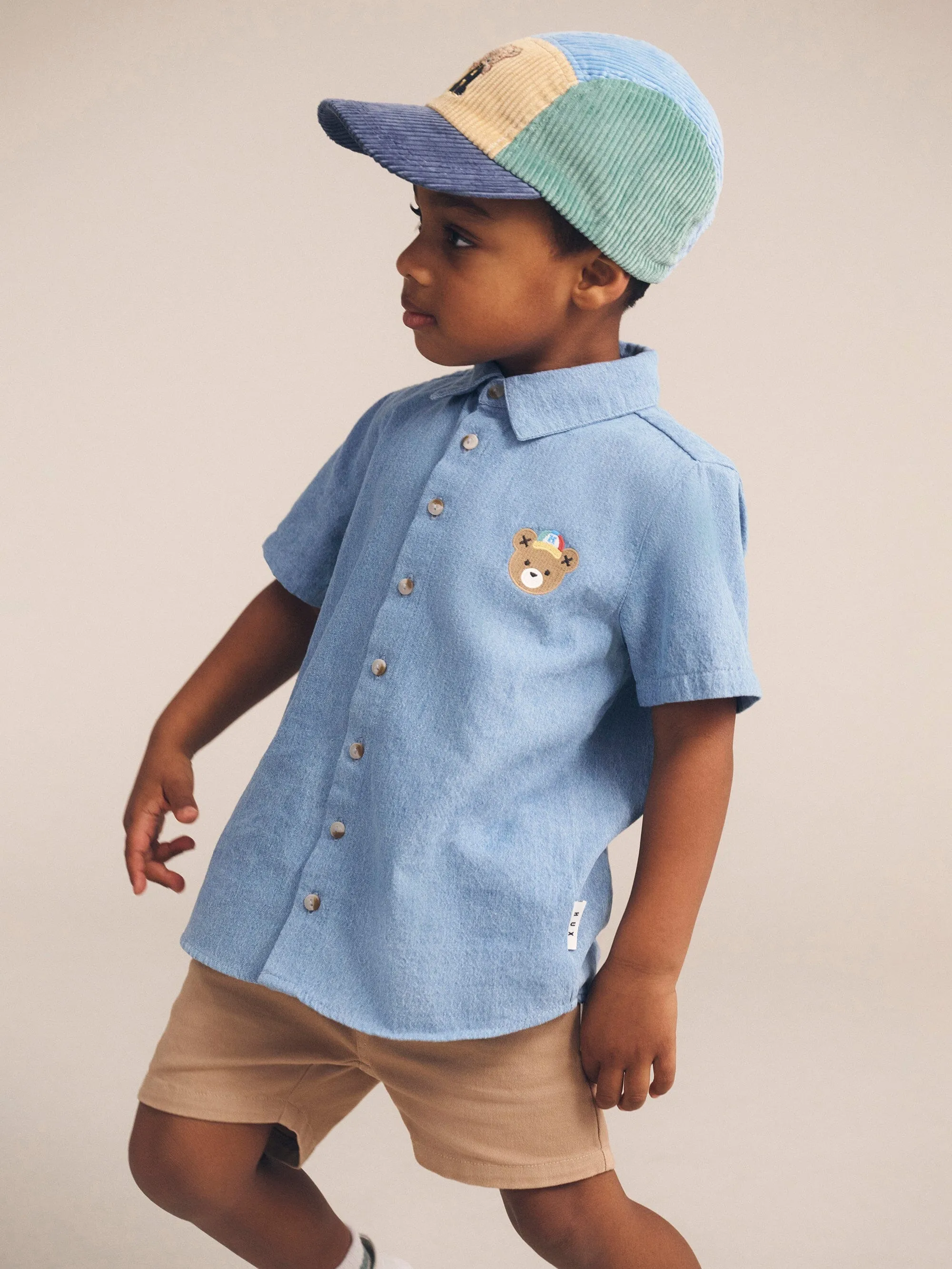 Huxbaby - Chambray Hux Short Sleeve Shirt - HB2360W25