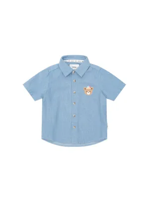 Huxbaby - Chambray Hux Short Sleeve Shirt - HB2360W25