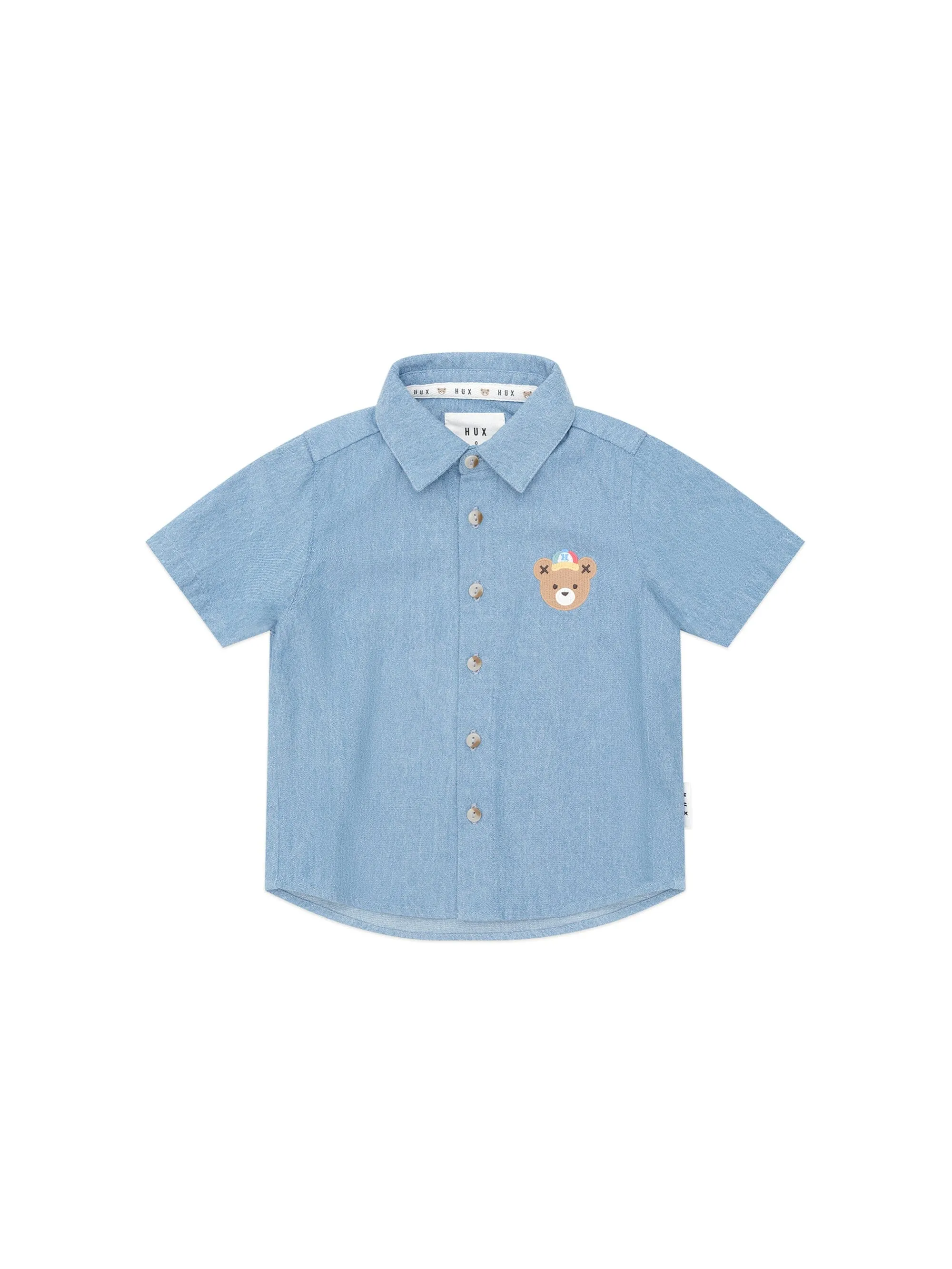 Huxbaby - Chambray Hux Short Sleeve Shirt - HB2360W25