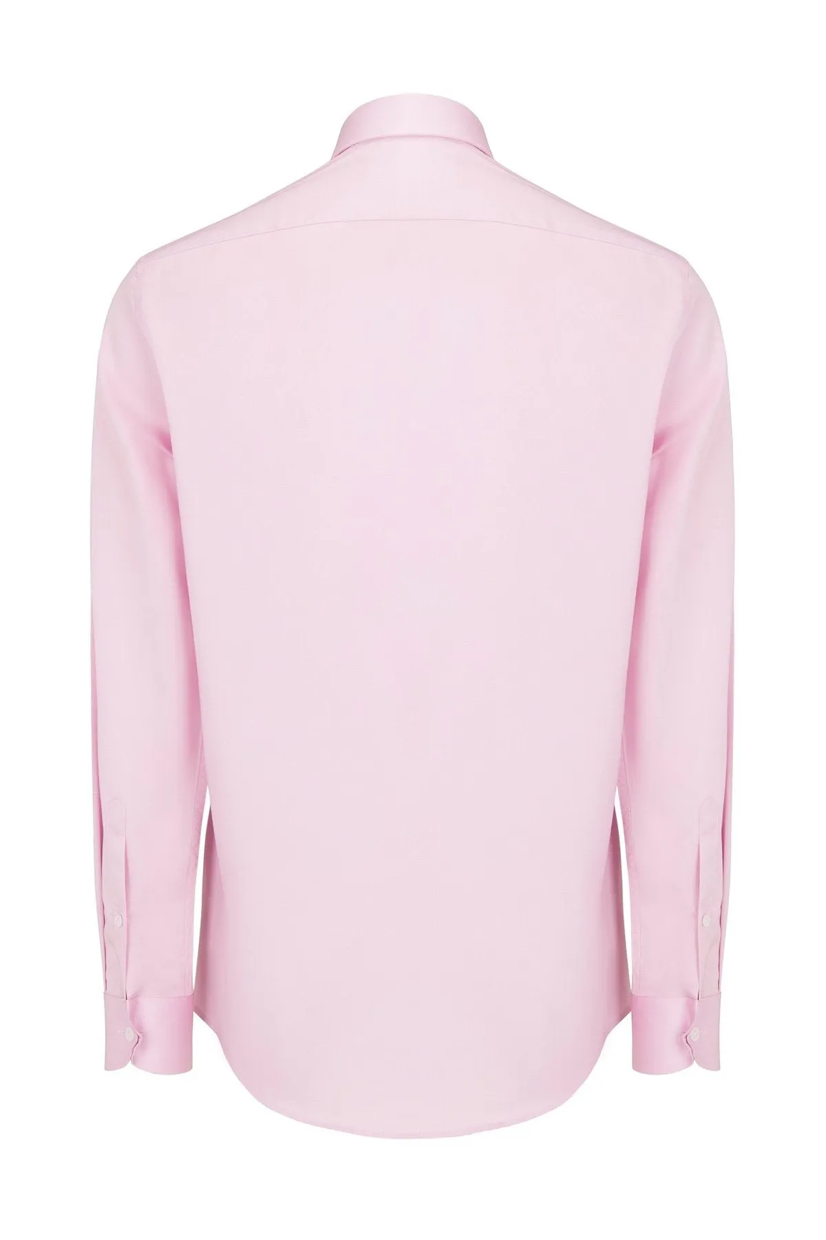 Italian Collar Long Sleeve Dress Shirt- Pink