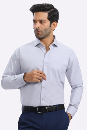 Light Grey Plain Formal Man Shirt