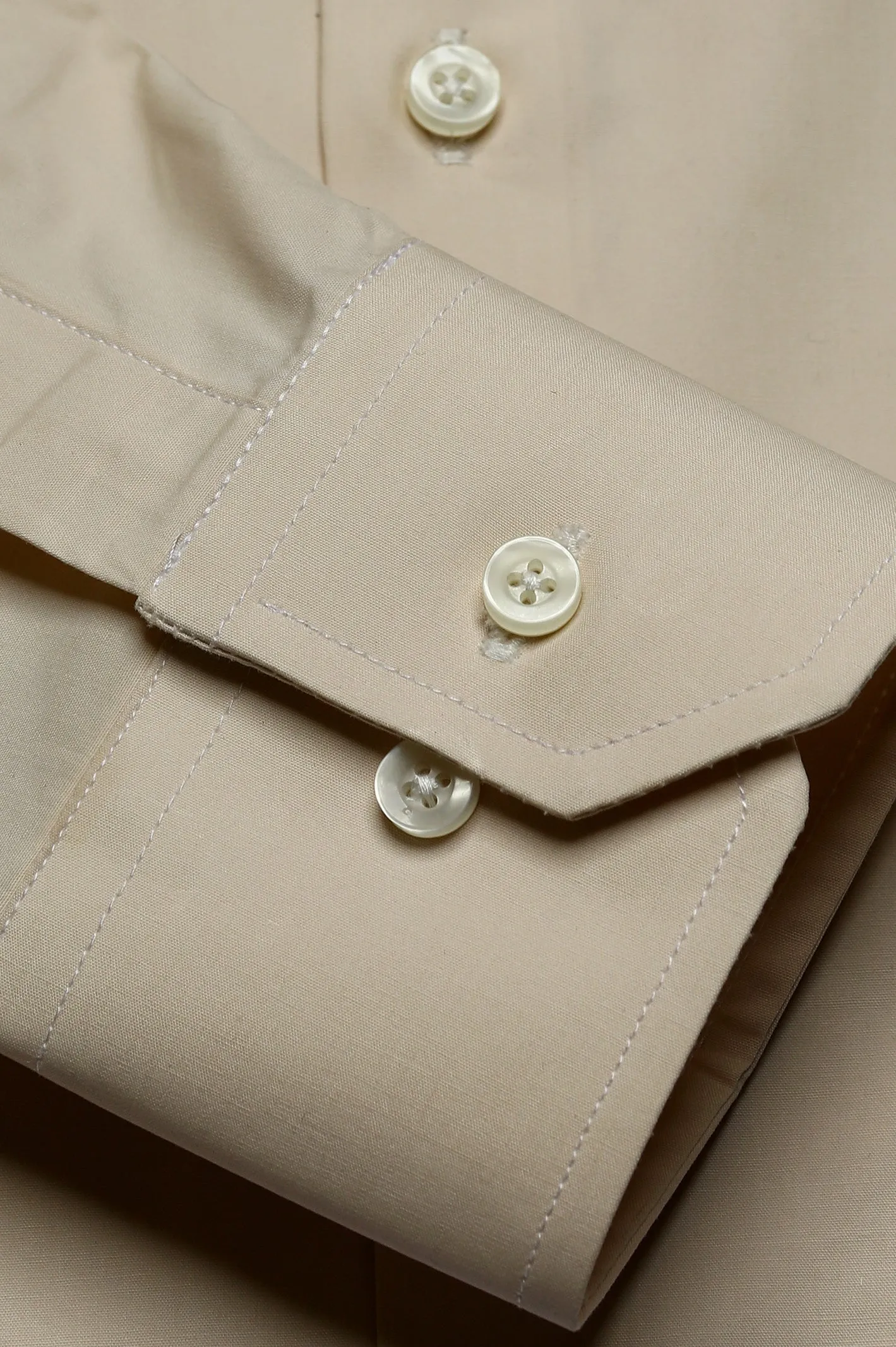 Light Peach Plain Formal Shirt