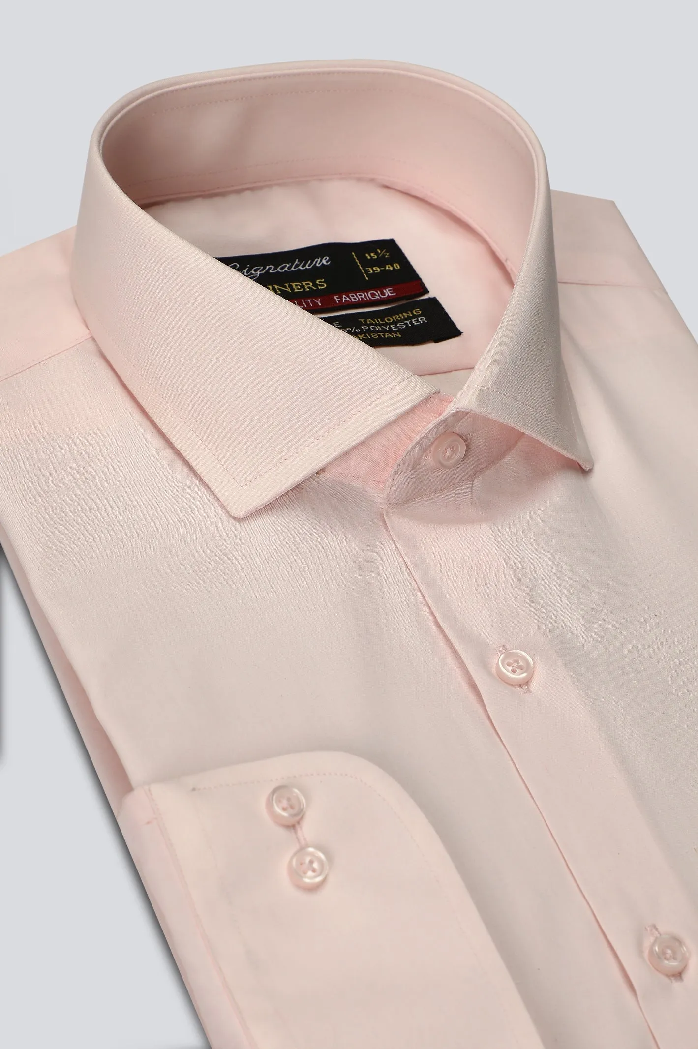 Light Pink Plain Formal Shirt