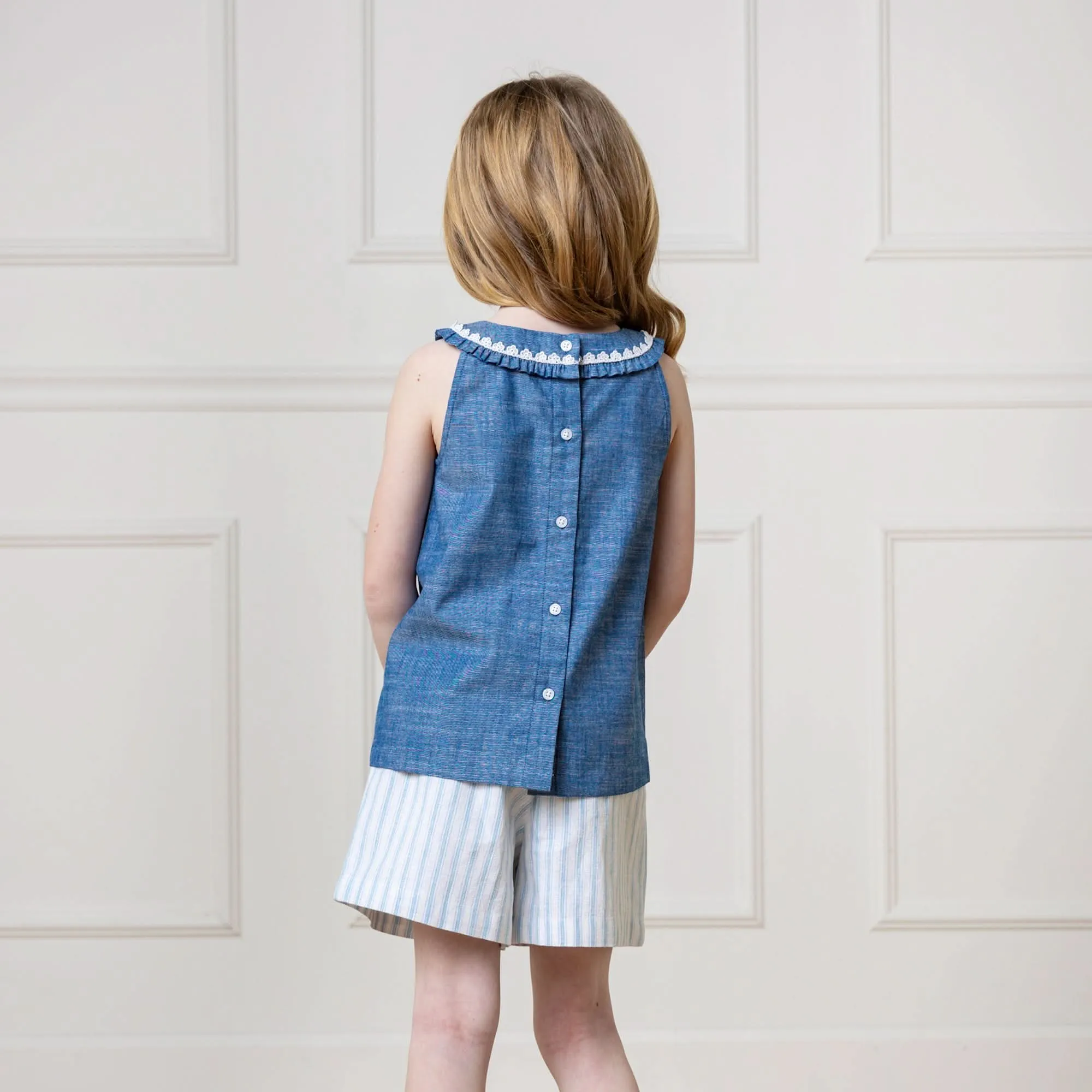 Linen Flat Front Short - Baby
