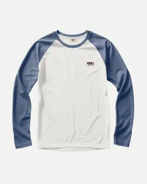 LS T-shirt - Breezy Blue & Off White
