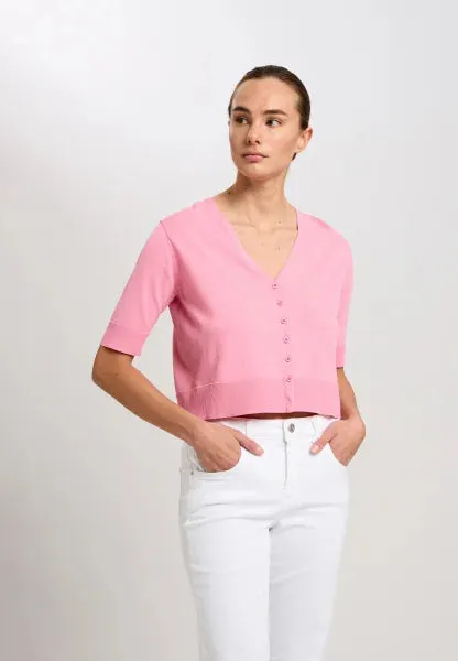 Marc Aurel Cardigan with short sleeves
