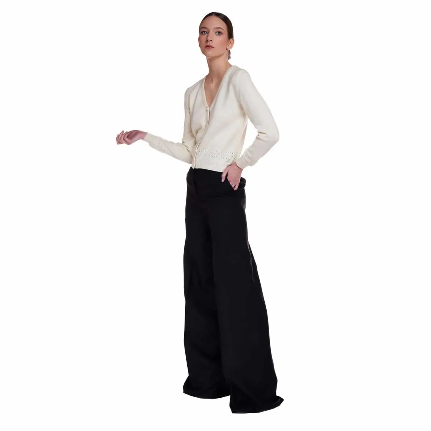 Merino wool knitted cardigan