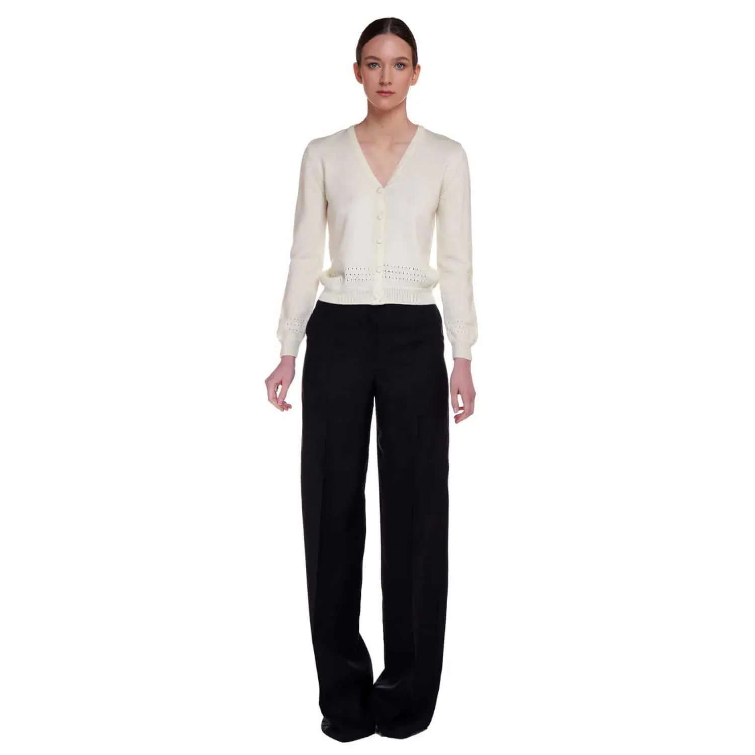 Merino wool knitted cardigan