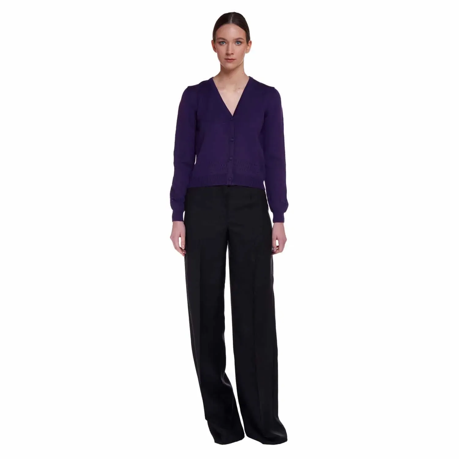 Merino wool knitted cardigan