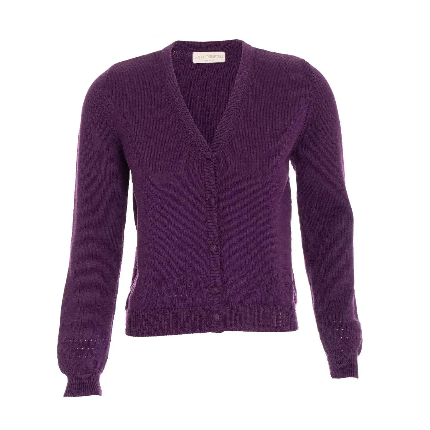 Merino wool knitted cardigan