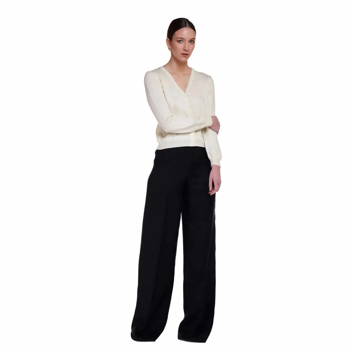 Merino wool knitted cardigan