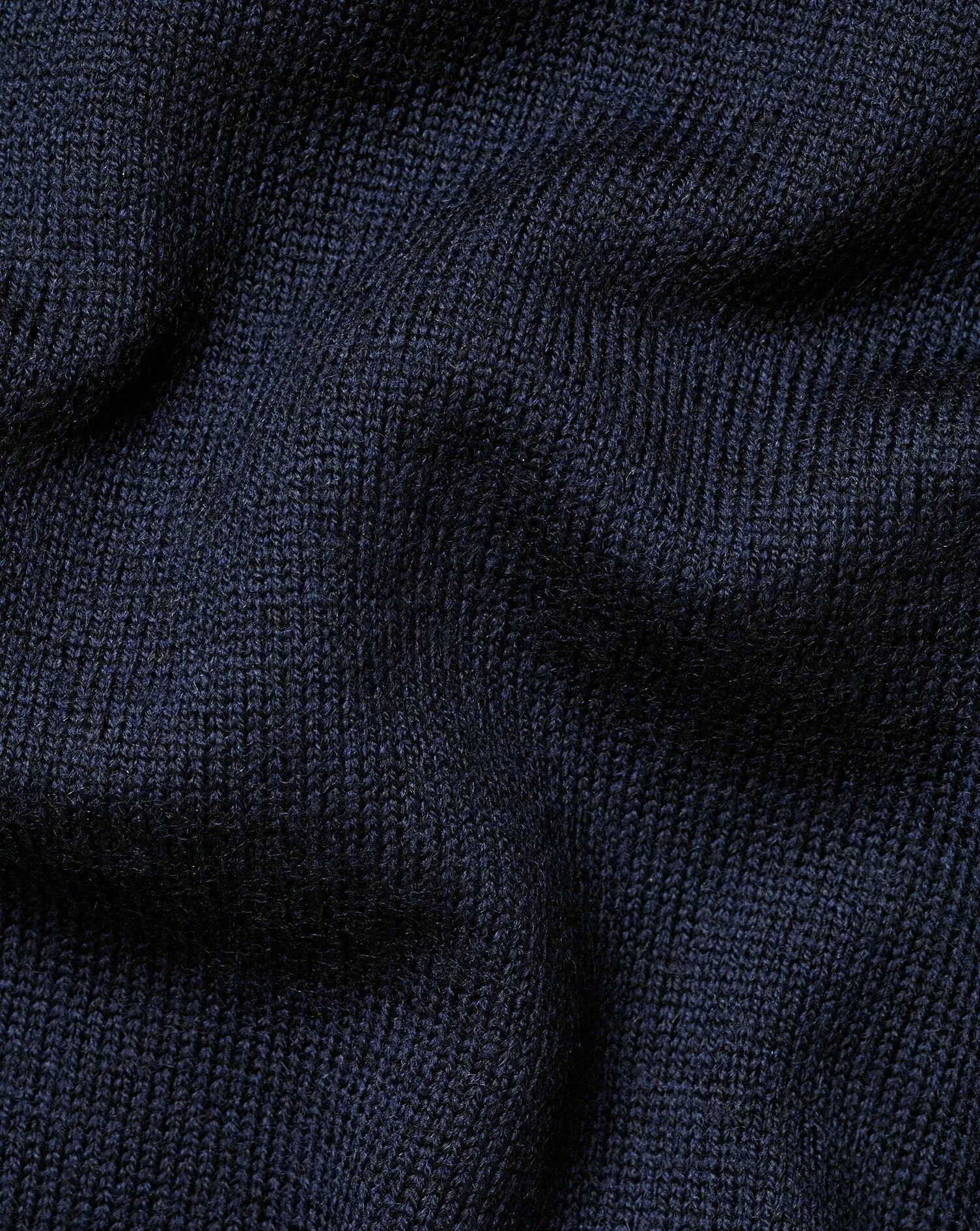 Navy Blue Pure Merino Zip Gilet