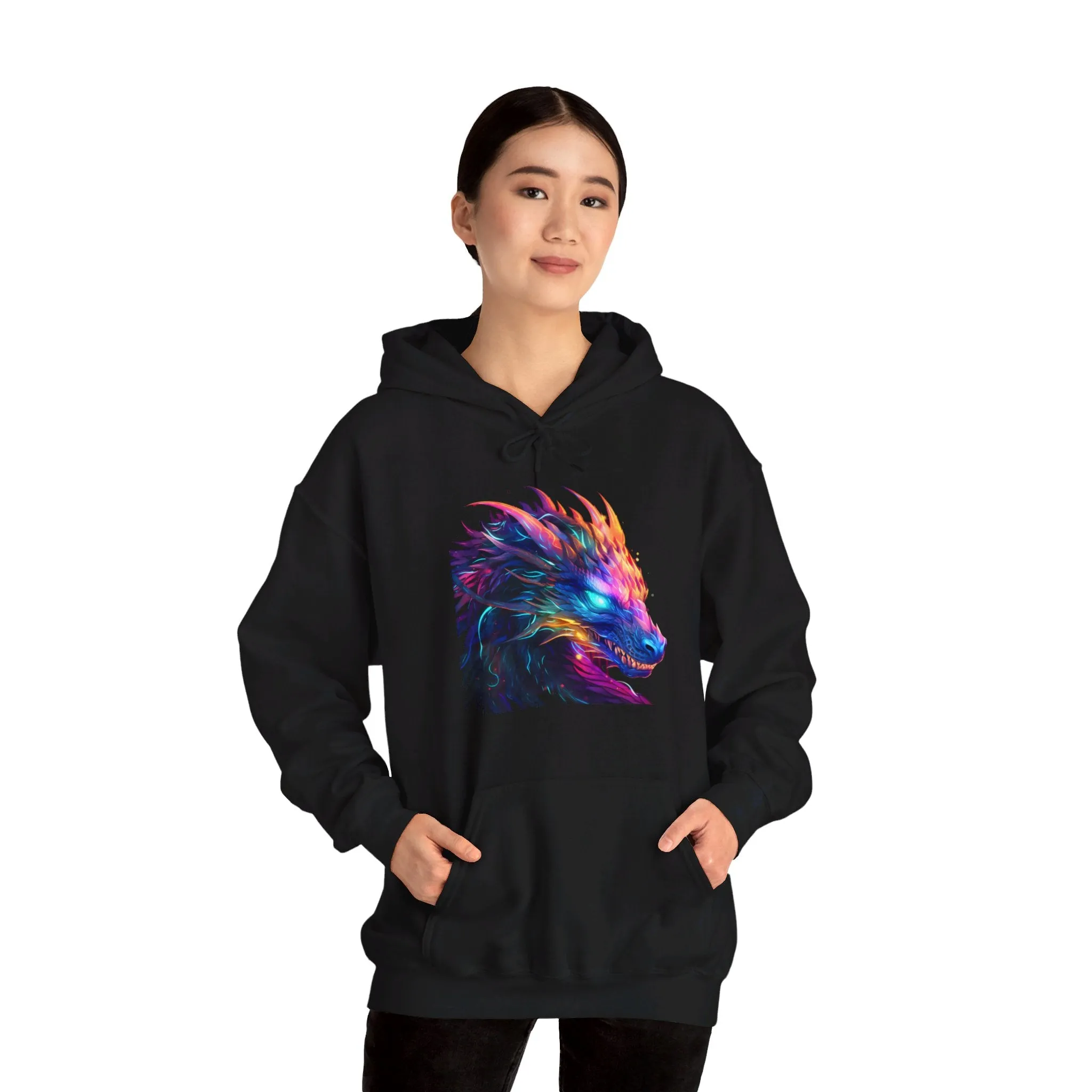 Neon Dragon Unisex Heavy Blend™ Hooded Sweatshirt