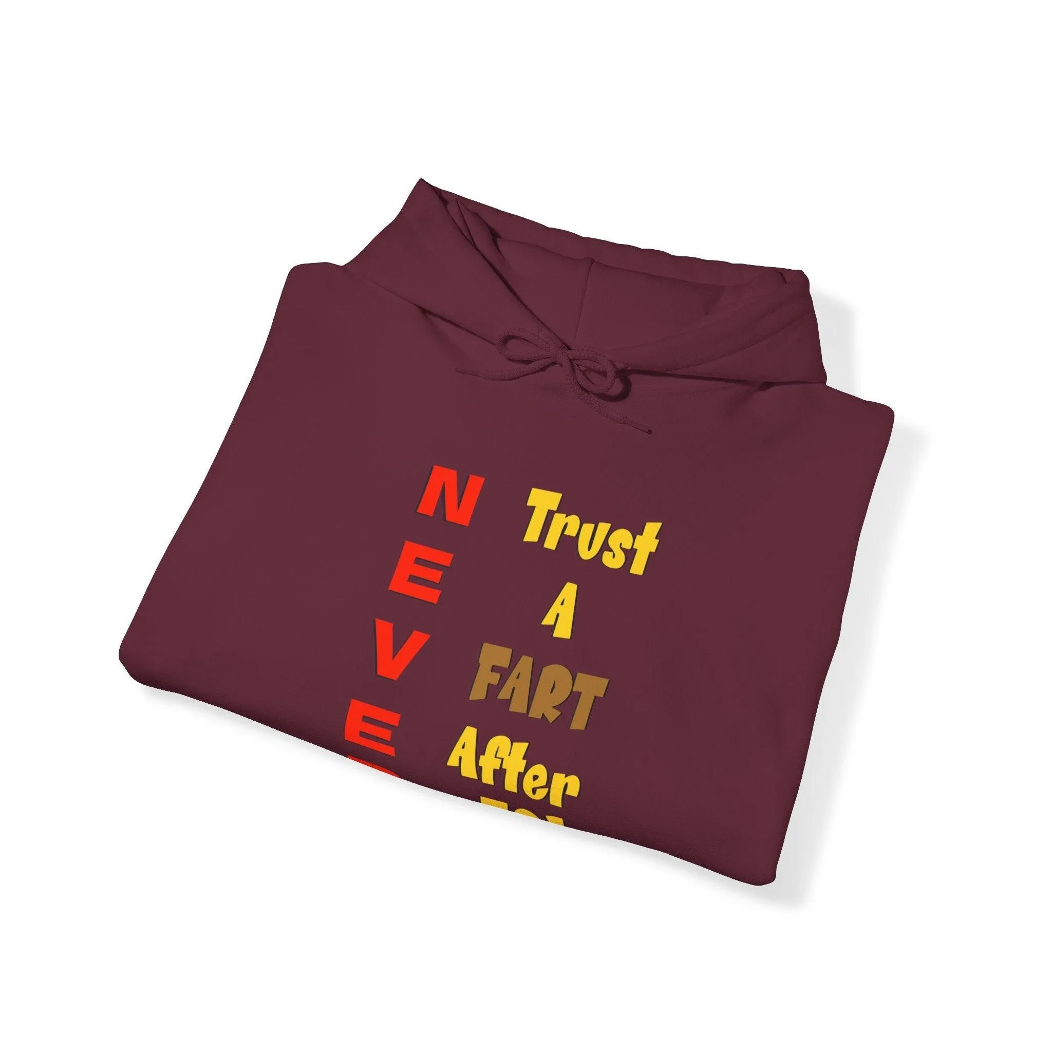 NEVER Trust A FART AFTER 50! Unisex Heavy Blend™ Gildan Hooded Sweatshirt 50/50 Cotton/Polyester Sizes S-5XL