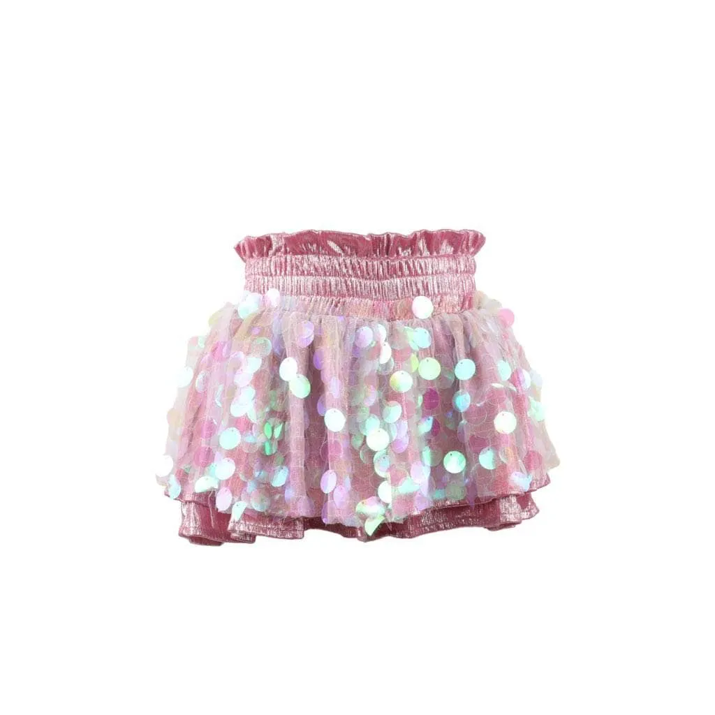 Paillette Metallic Skort
