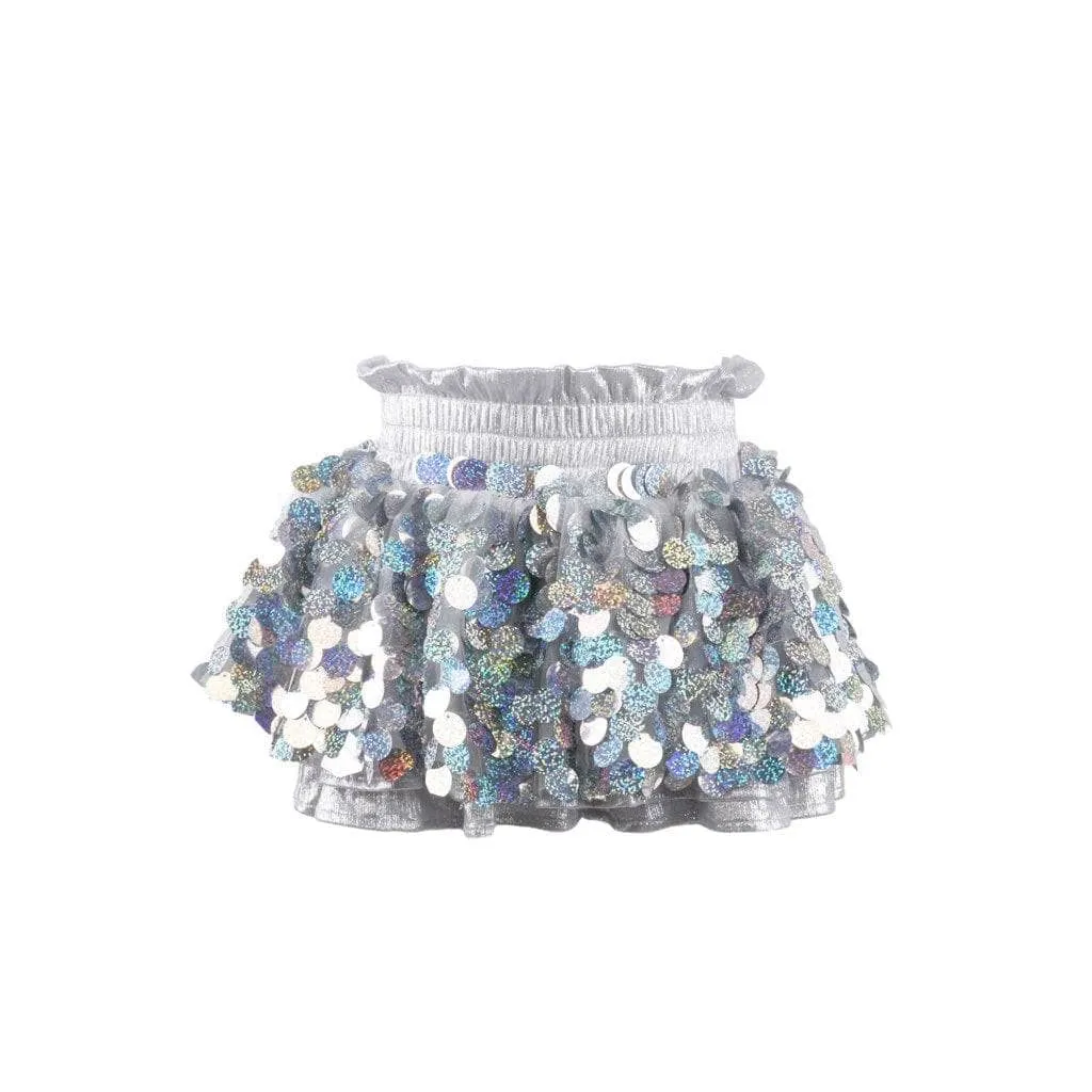 Paillette Metallic Skort
