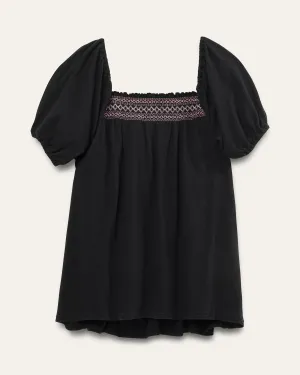 Seahorse embroidery Top | Black