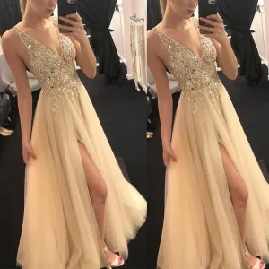 Stylish Sequin Women's V-neck Sleeveless Long Dress