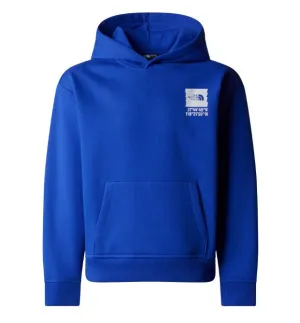 The North Face Teen Boys Hoodie Coordinates Graphic Oversized Blue