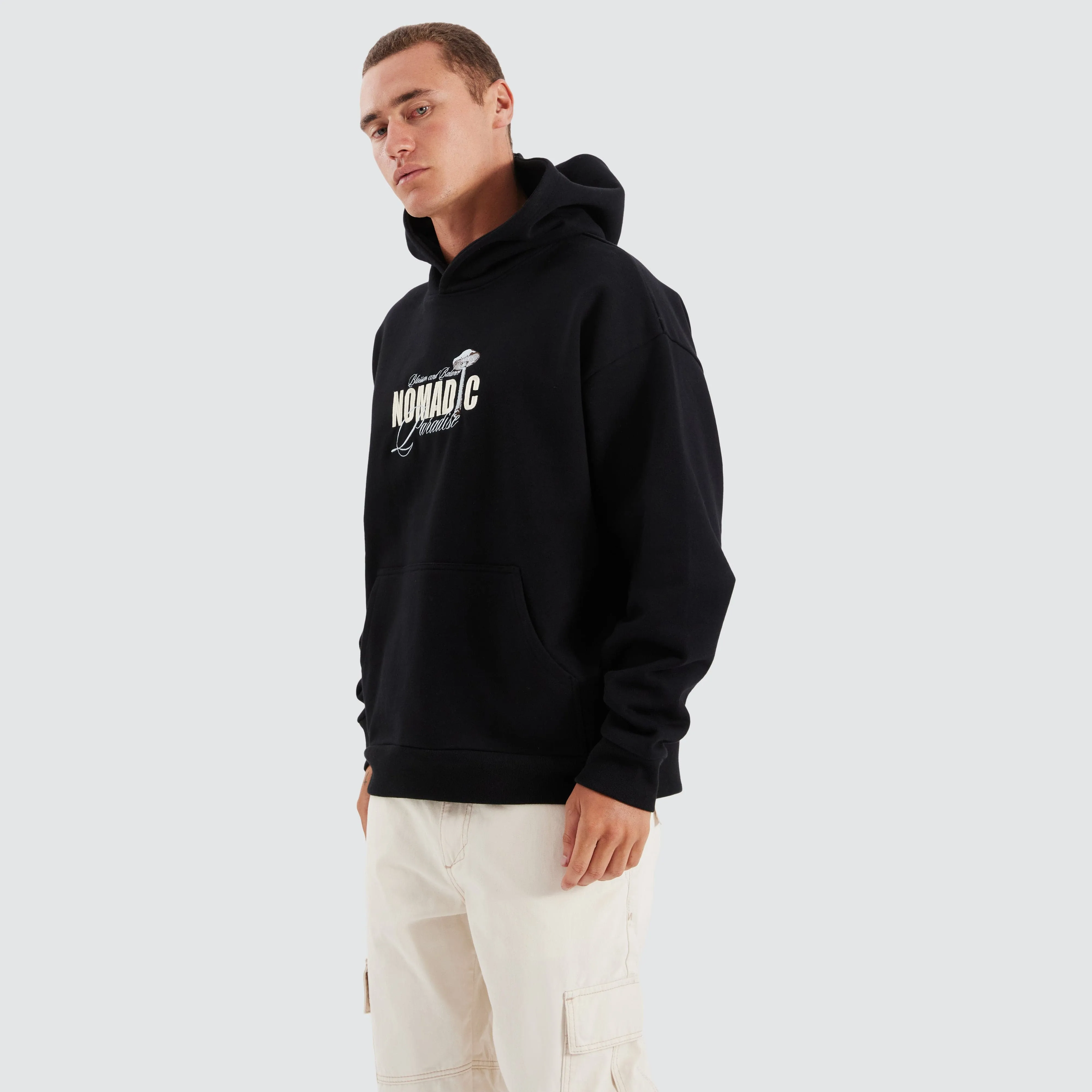 Toadstool Oversized Hoodie Jet Black
