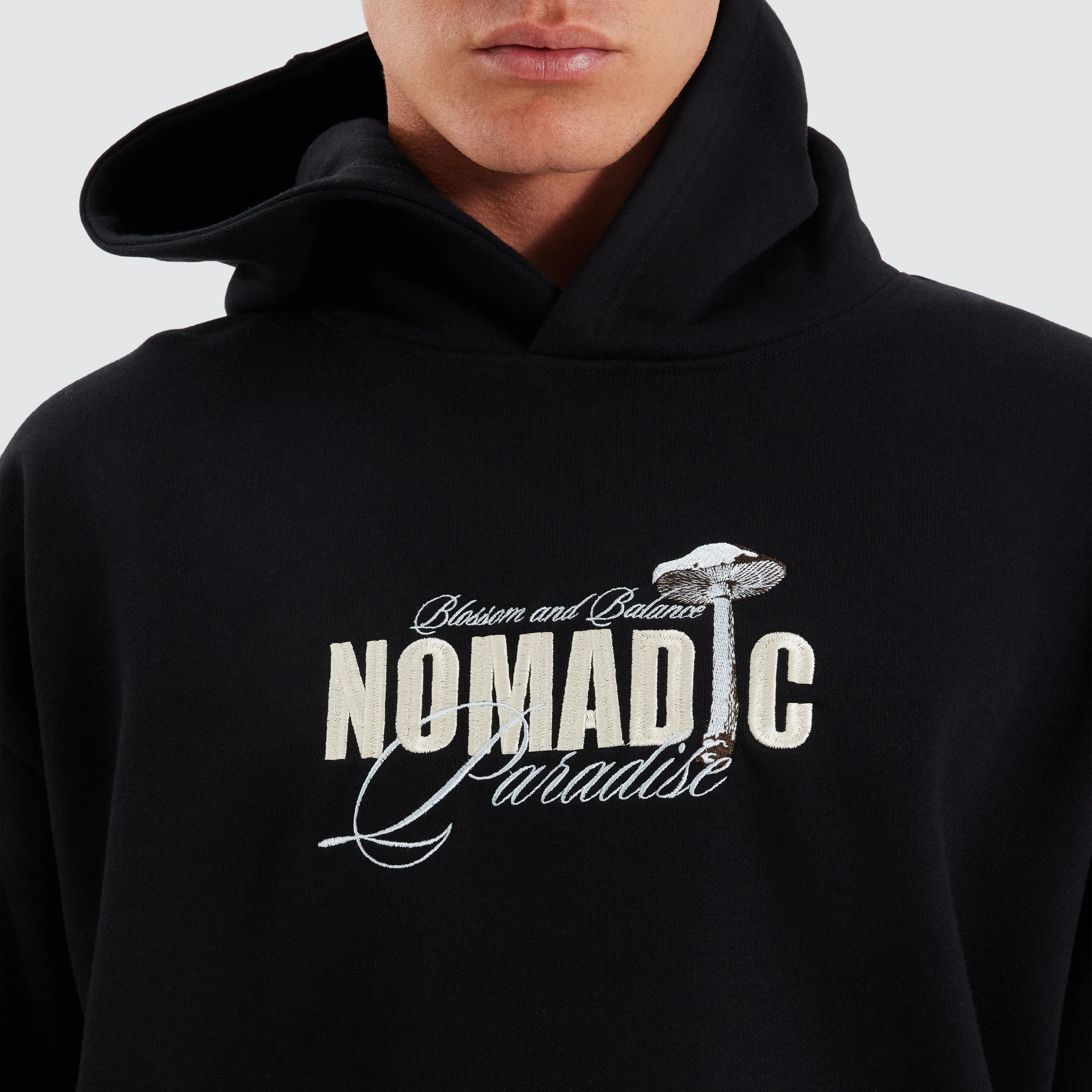 Toadstool Oversized Hoodie Jet Black