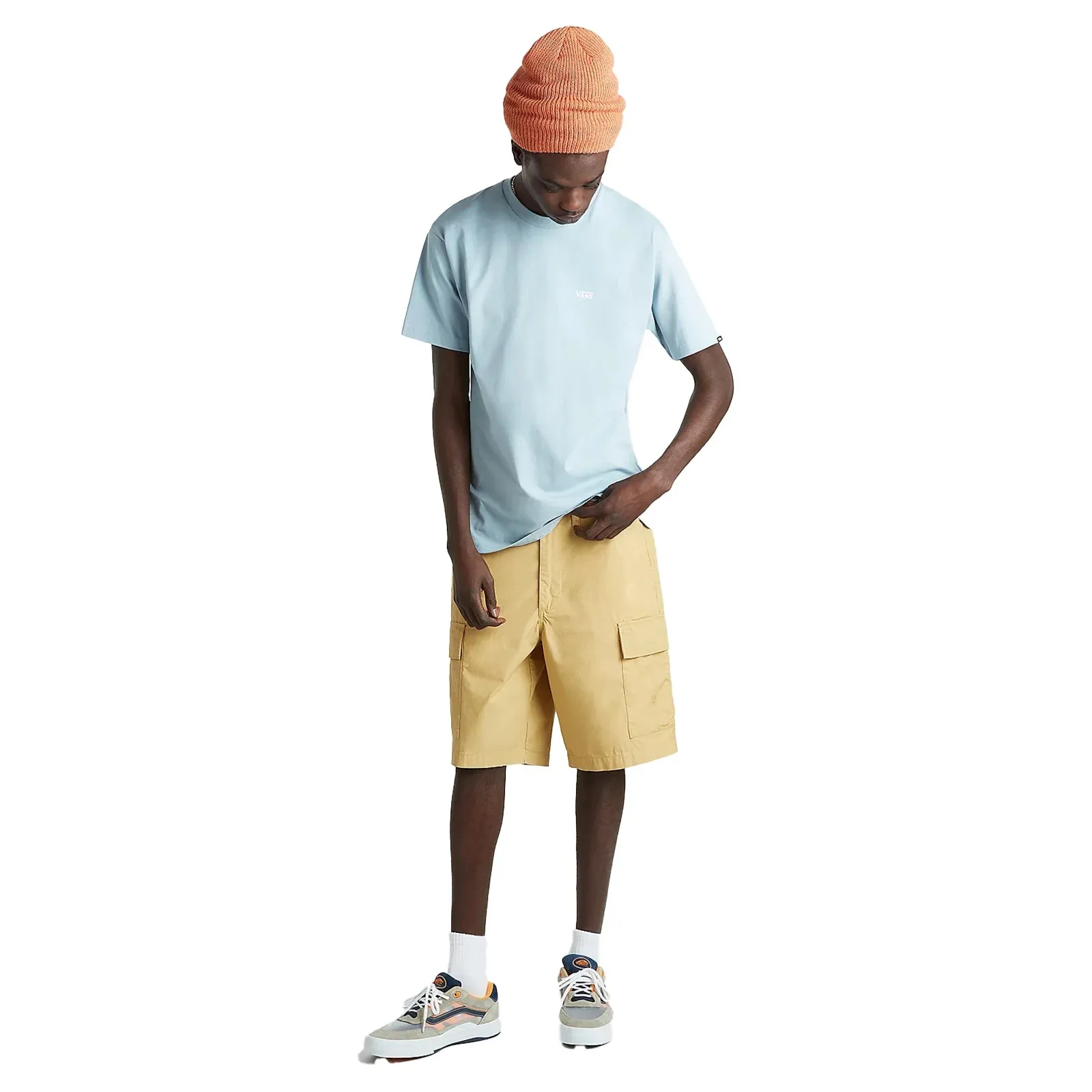 Vans Left Chest Logo Tee - Dusty Blue