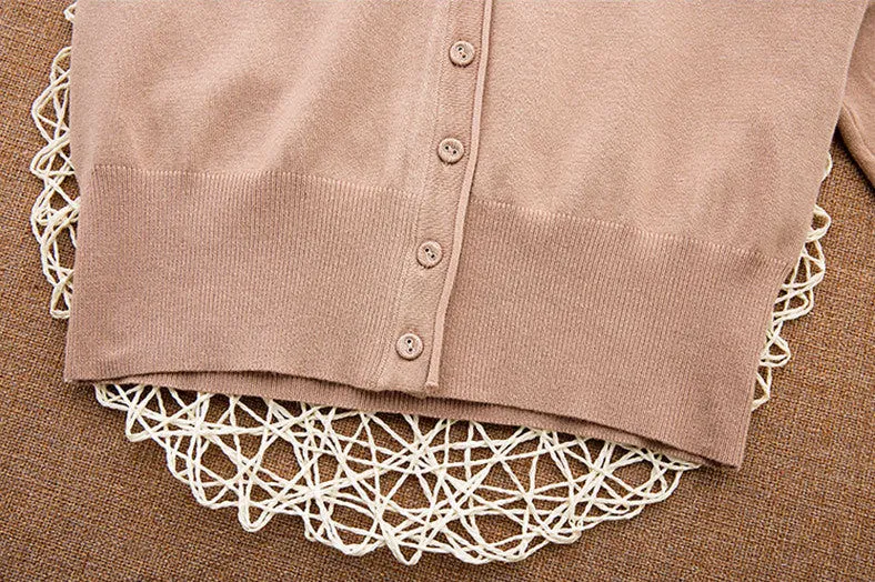 VenusFox Autumn Women Knitted Cardigan with buttons