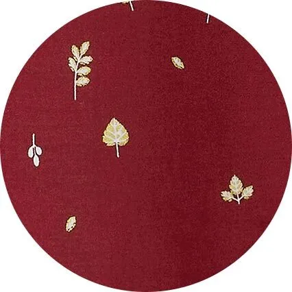 Women's Deep Red Leaf Print Semi Fitted Shirt